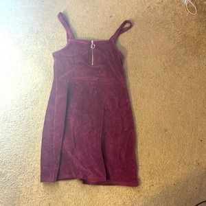 Corduroy maroon dress